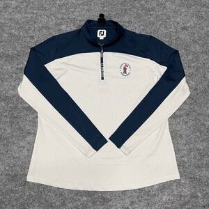 FootJoy Pullover Womens Large Navy White 2024 US Open Pinehurst 1/4 Zip Golf